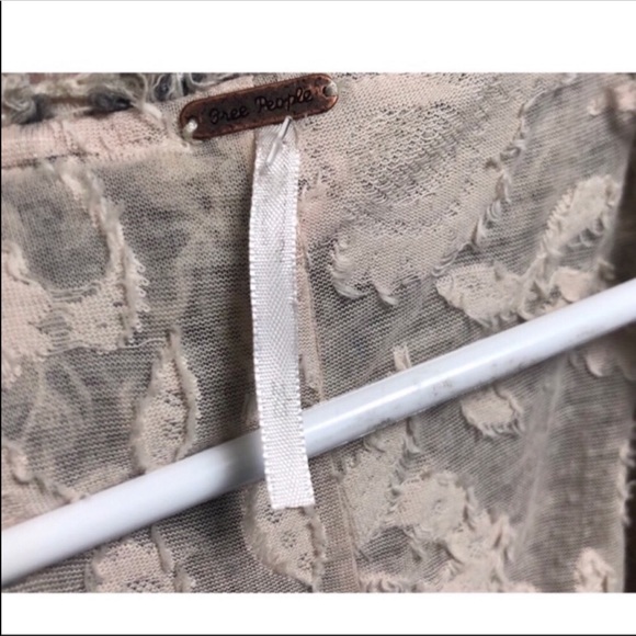 Free People Lace Lined Shag Carpet Vest Sze Medium - Picture 7 of 8